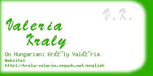 valeria kraly business card